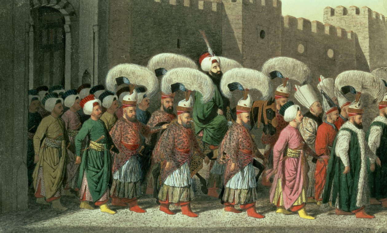 Sultan II. Mahmud alayda, 1809 by Greek School