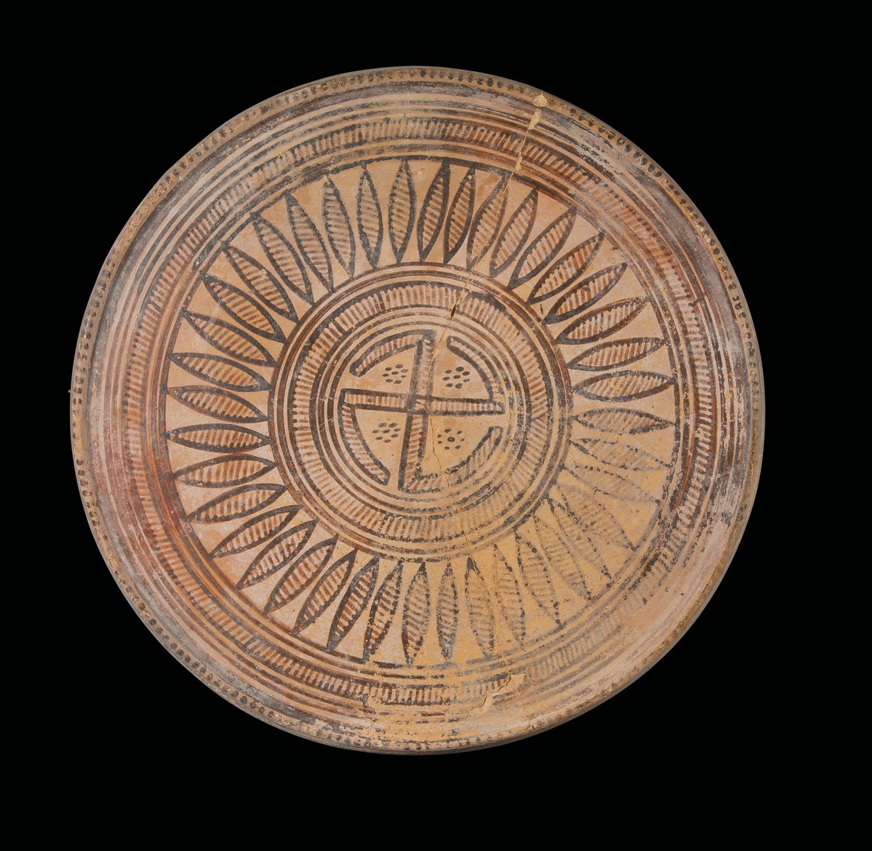 Attic pyxis, geç Geometrik dönem, MÖ 8. yüzyılın c.3. çeyreği by Greek