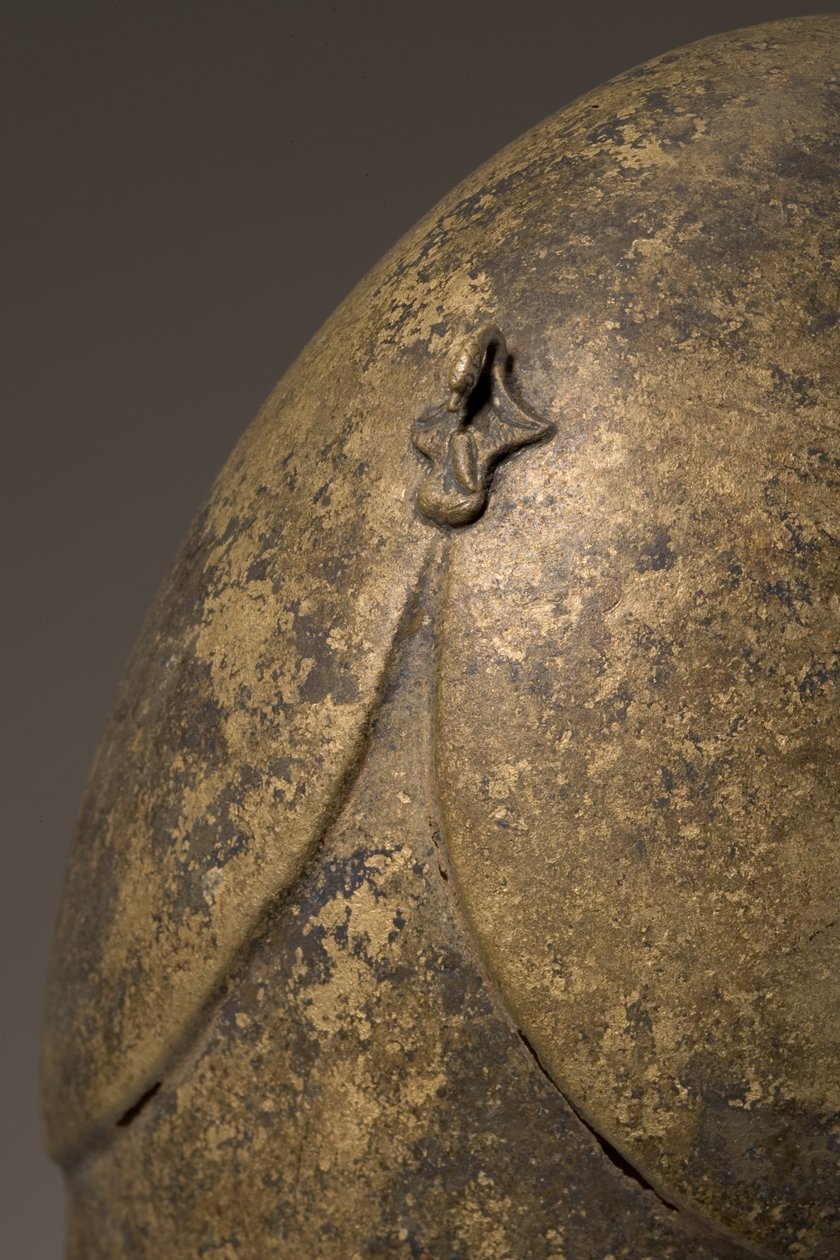 Fallik aplikeli miğfer, Chalcidian, MÖ 5.-4. yüzyıl bronz detayı 249035 by Greek