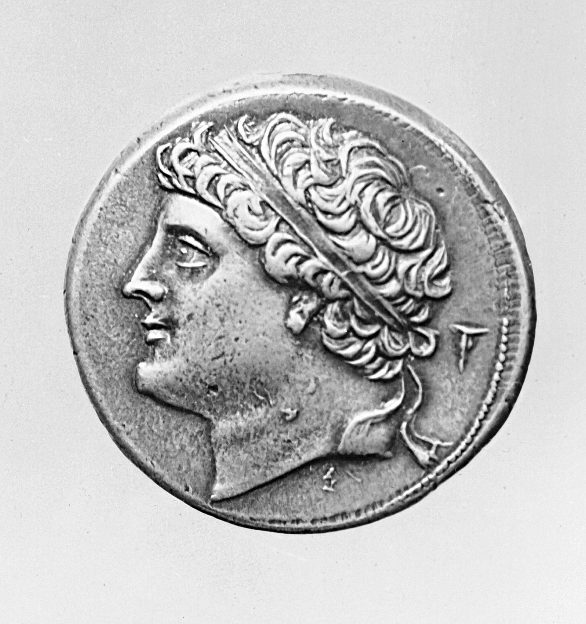 Hiero II of Syracuse 300-215 BC metal bw photo detail of 239700 by Greek