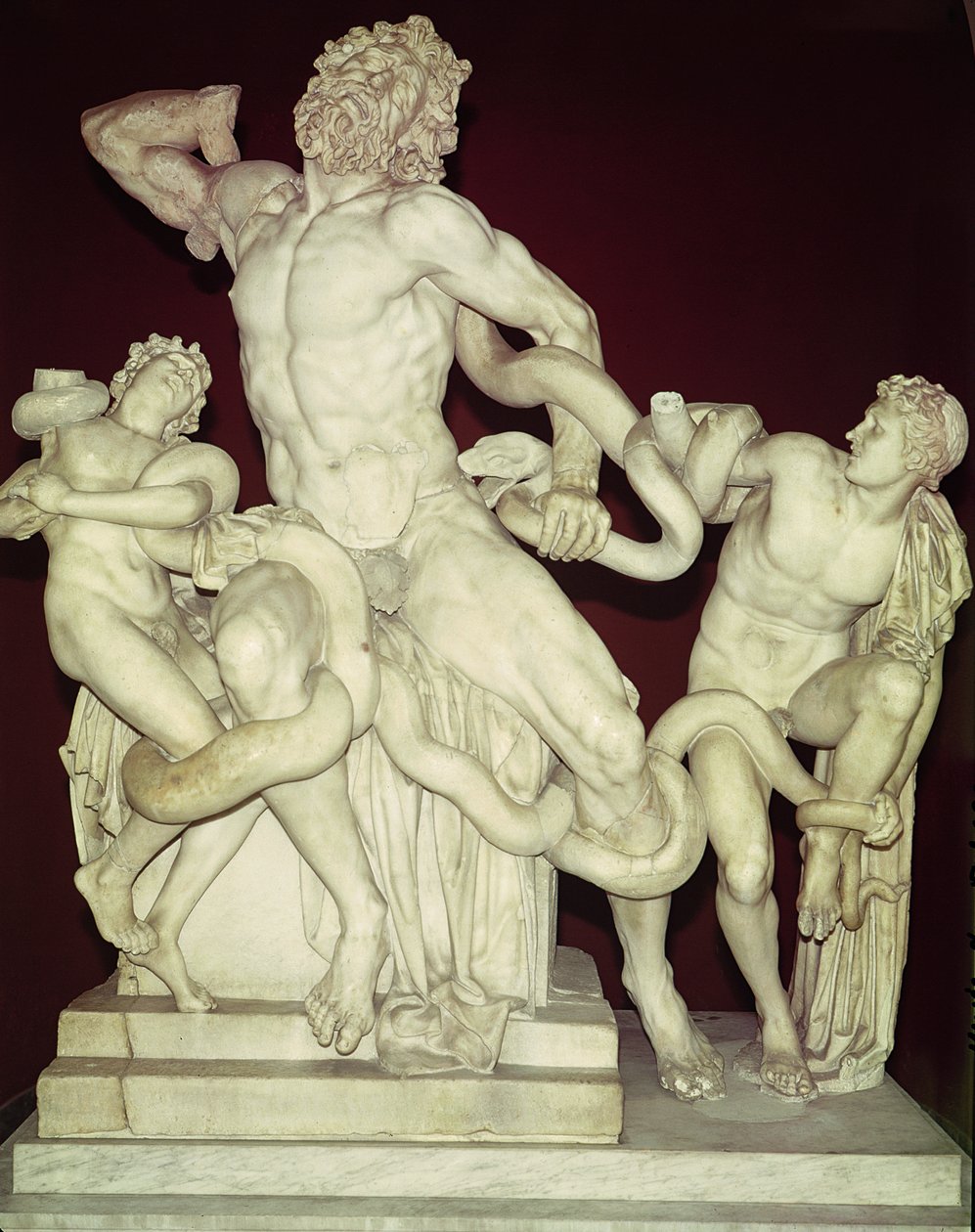 Laocoon, Helenistik orijinal, 1. yüzyıl (mermer) by Greek