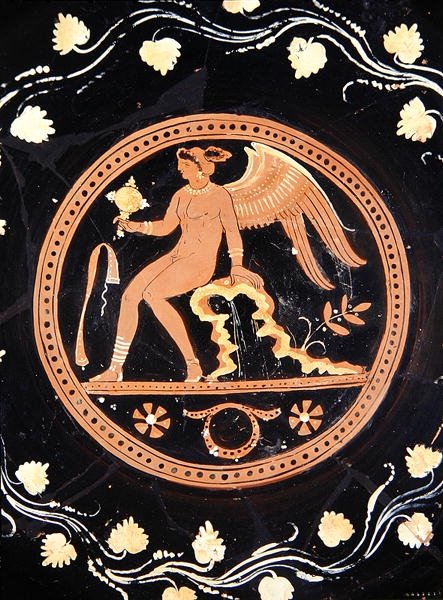 Neşeli Düşünce Kupası, c.330-310 M.Ö. (seramik) by Greek