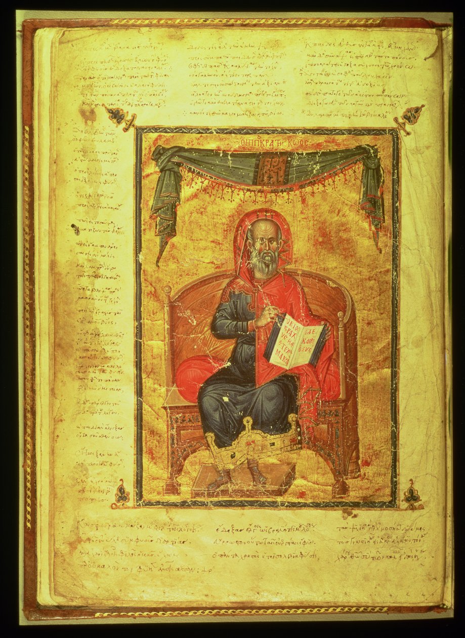 Ms Grec 2144 fol.10v Hipokrat (c.460-377 BC) by Greek