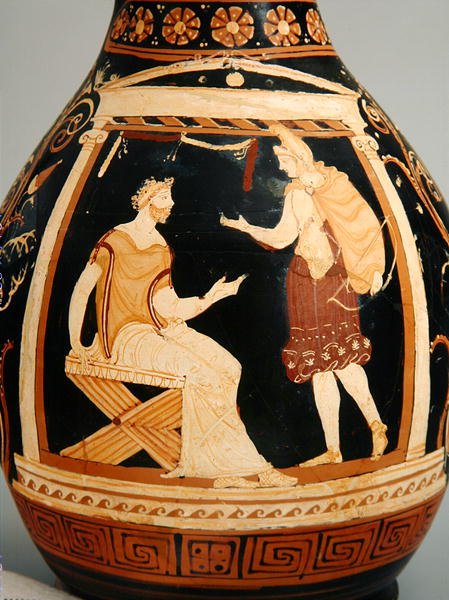 Oinochoe (Form III), MÖ 340-320 (seramik) (detay) by Greek