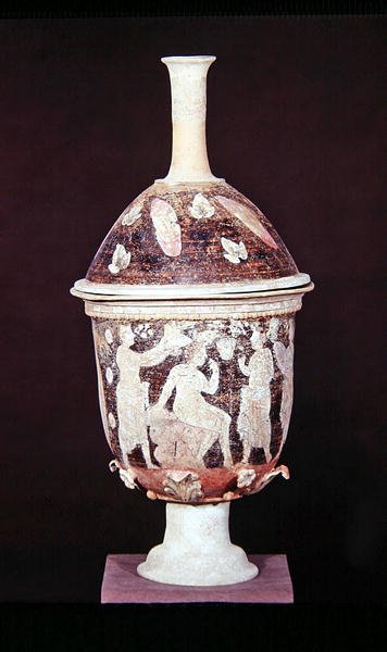 Kapaklı Pyxis, yaklaşık MÖ 200-180 (seramik) by Greek