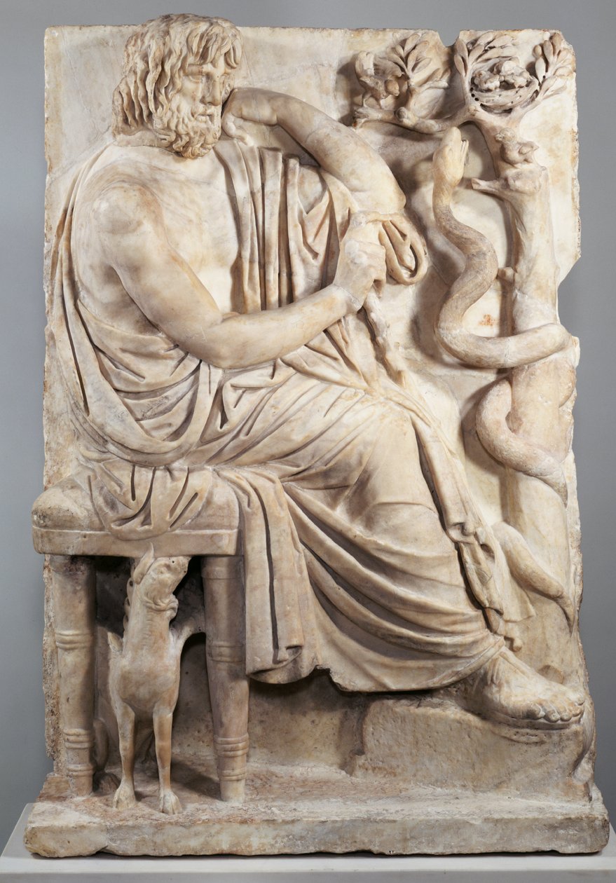 Oturan Bir Adamla Rölyef (Lansdowne Homer), MÖ 75 dolayları (mermer) by Greek