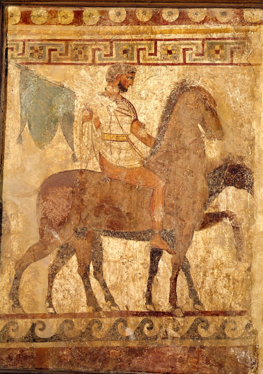 Atlı asker, cenaze tablosu by Greek