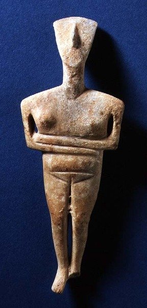 Kiklad Heykelcik, Naxos, MÖ 3000-2000 dolayları (mermer) by Greek