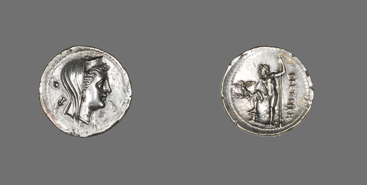 Nymph Amphitrite tasvir eden Drachm, MÖ 216-203 by Greek School