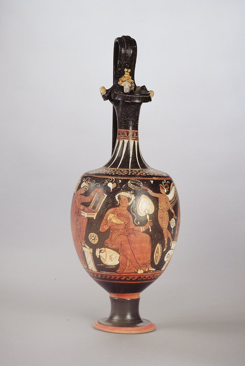 Kırmızı ve beyaz figür Oinochoe, MÖ 310 dolayları (seramik) by Greek School