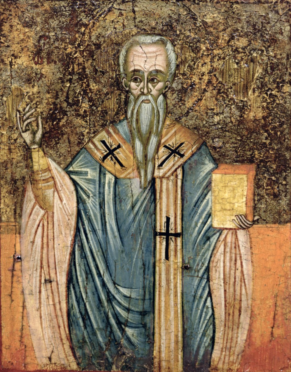 İskenderiyeli Aziz Cyril (c.376-444), ikon (panelde tempera) by Greek School