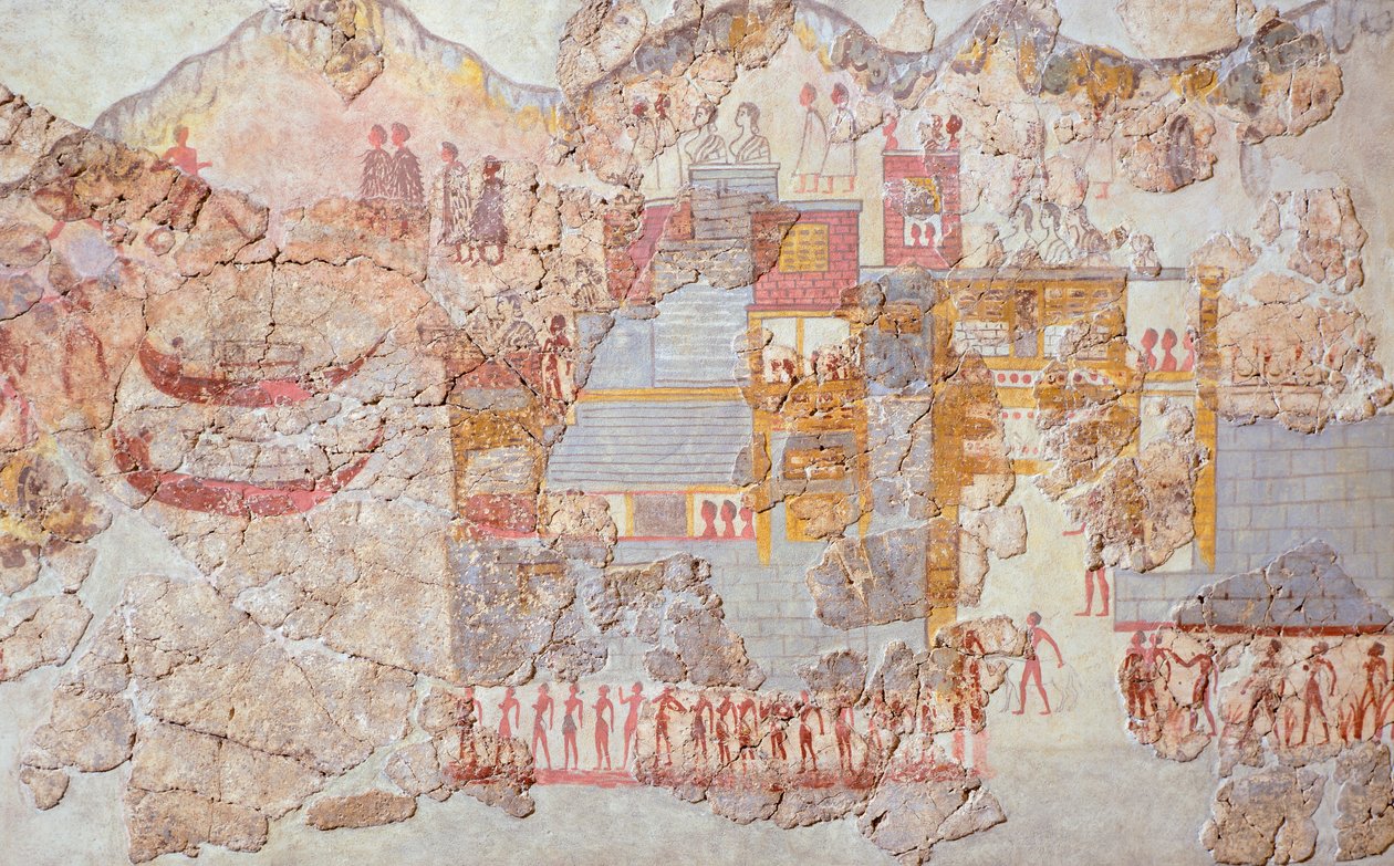 Filo, Akrotiri freski, Thera (bugünkü Santorini), Minos Uygarlığı by Greek School