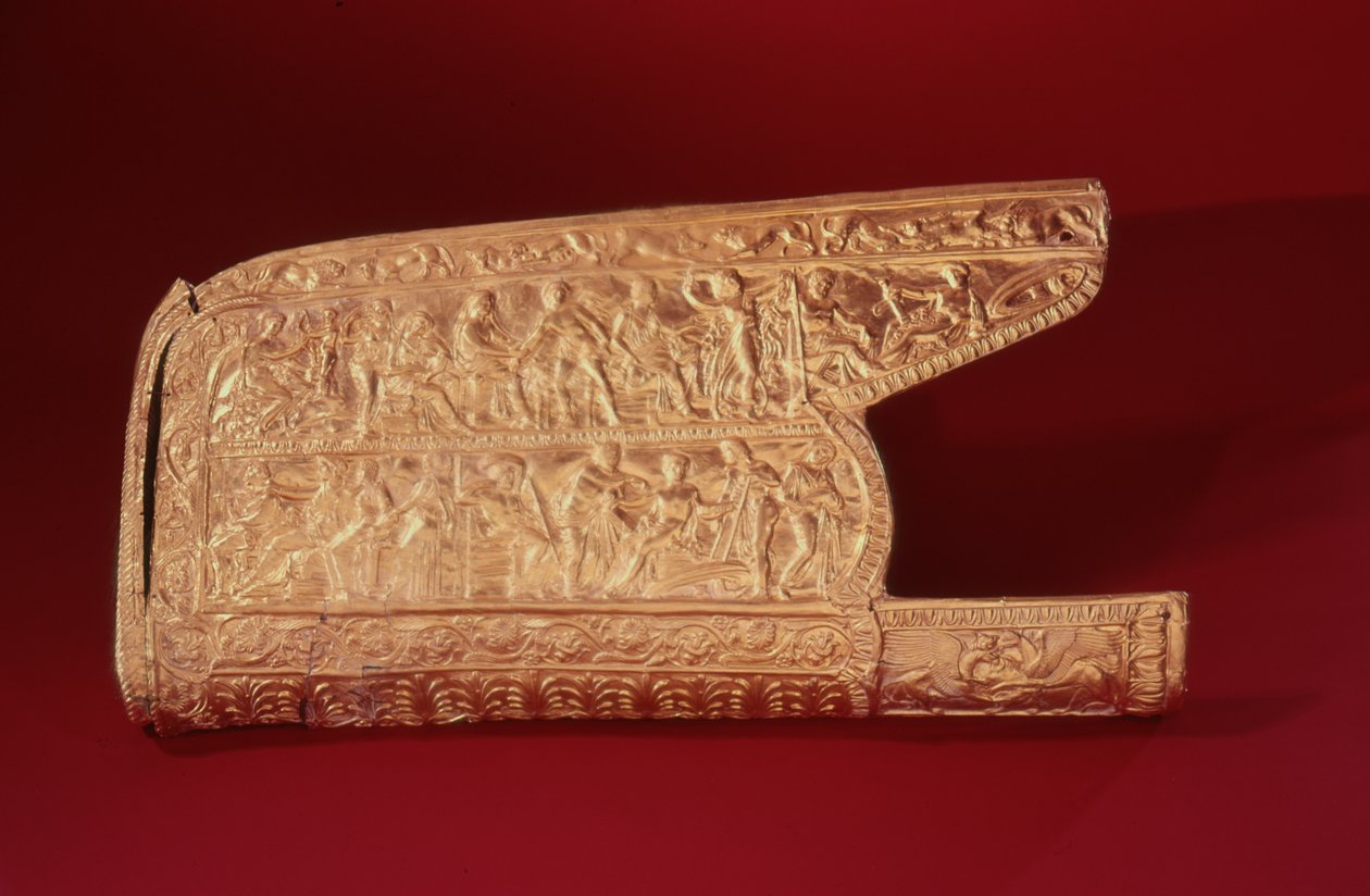 Gorytus kabartma bezemeli, MÖ 4. yy sonu - erken 5. yy (altın) by Greek School