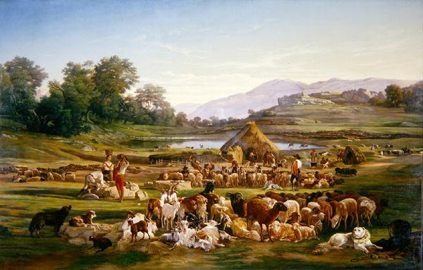 Koyunlu Çobanlar by Gregoire Isidore Flacheron