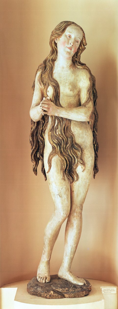 Mary Magdalene veya 'La Belle Allemande', 16. yüzyılın başlarında (yaldızlı ahşap) by Gregor Erhart