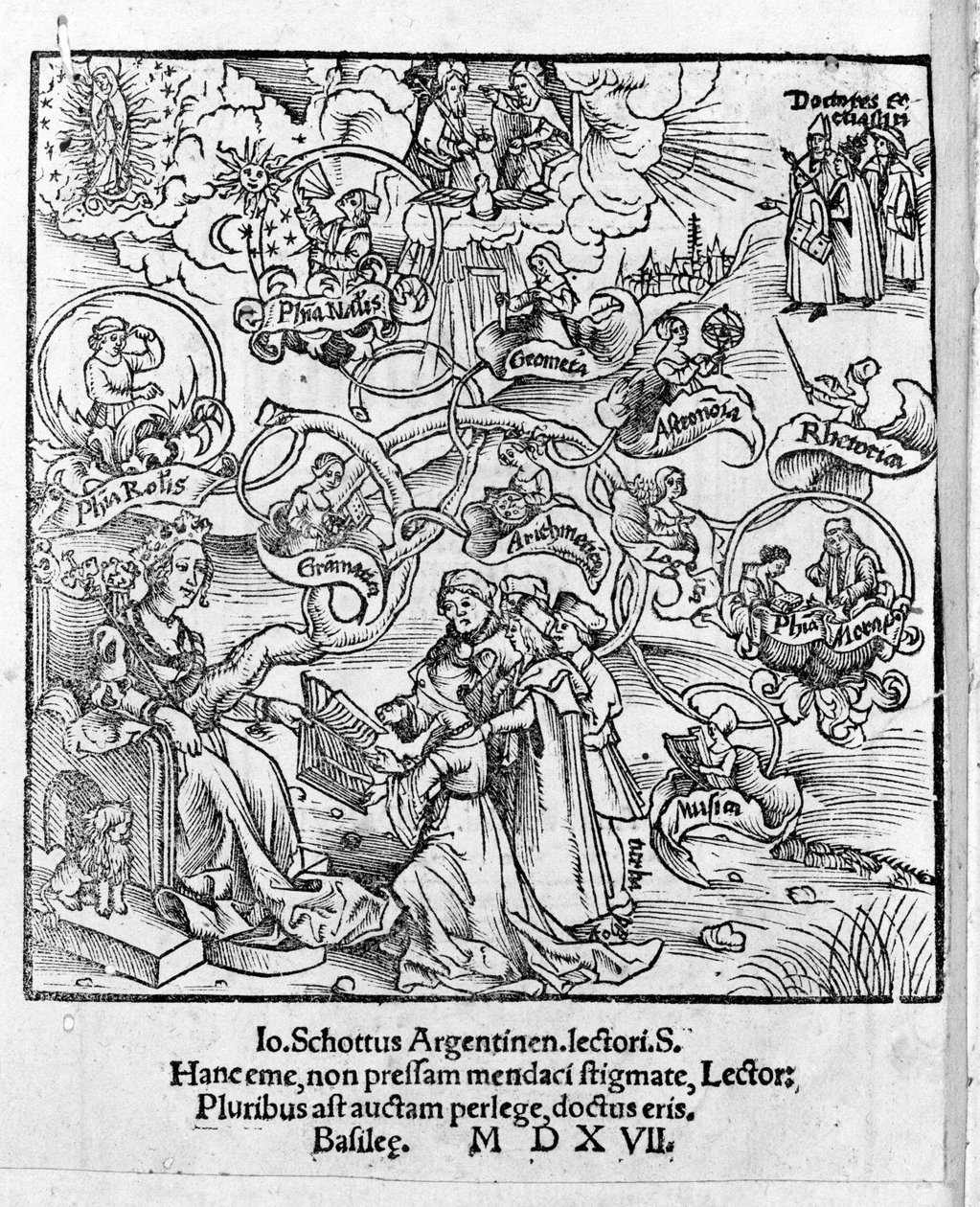 Liberal Sanatlar: Trivium ve Quadrivium - Gregor Reisch (1467-1525) tarafından “” Margarita Philosophica” da. Balya by Gregor Reisch
