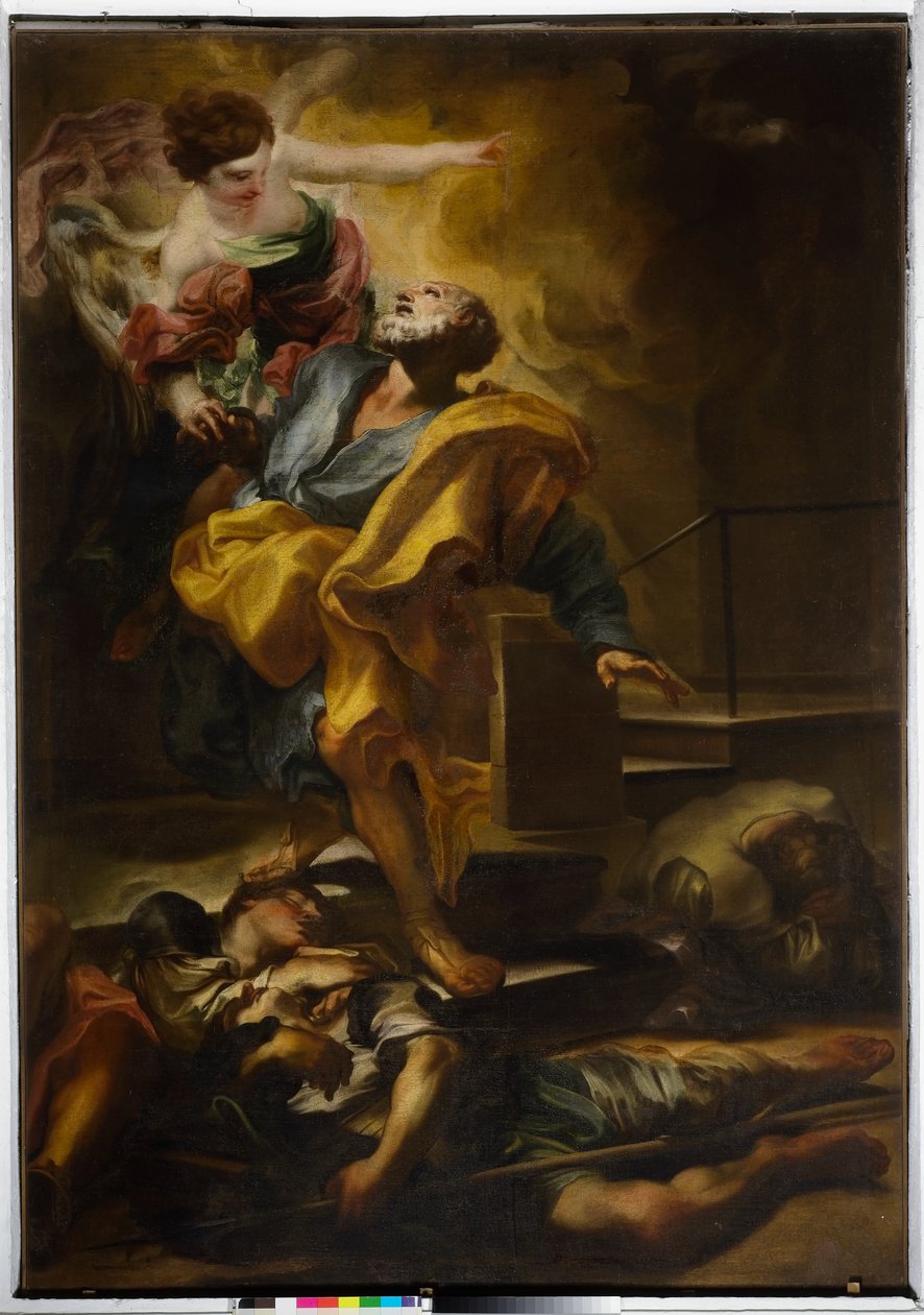 Havari Aziz Petrus hapisten çıktı by Gregorio De Ferrari