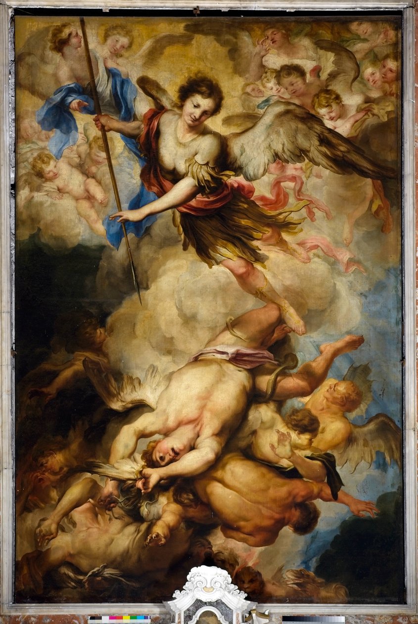 Başmelek Aziz Mikail Asi Melekleri Yendi, c.1680 by Gregorio De Ferrari