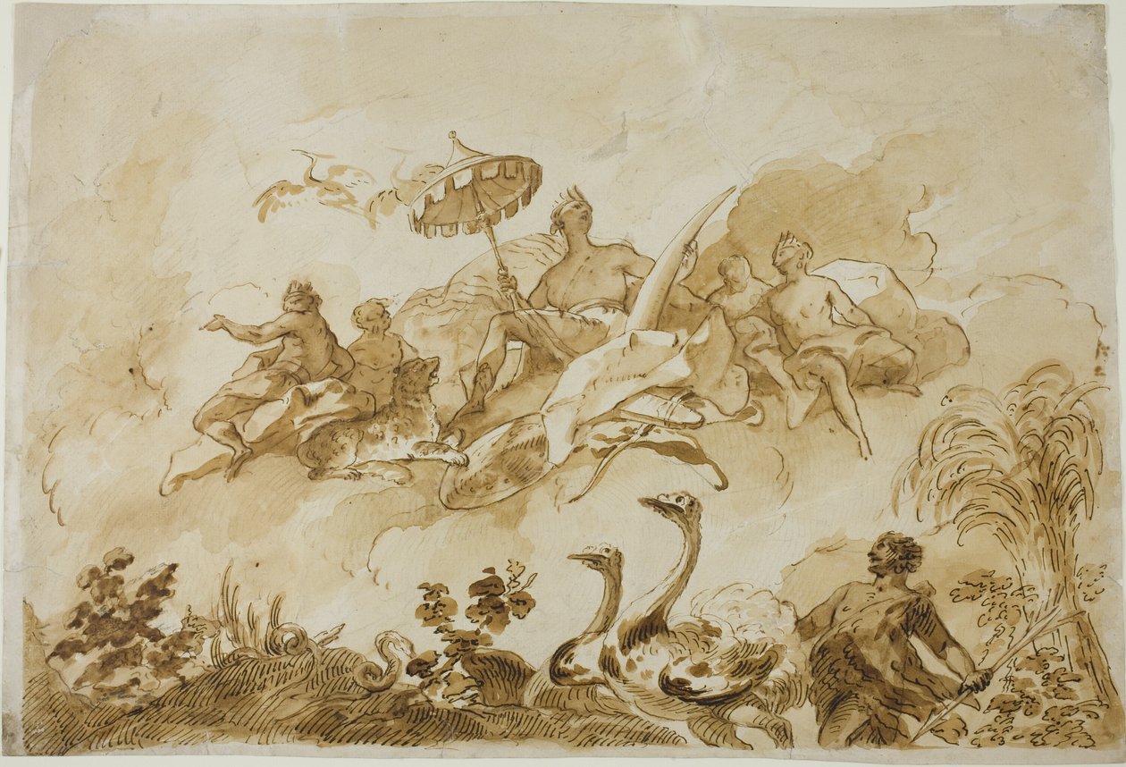 Afrika alegorisi by Gregorio Guglielmi
