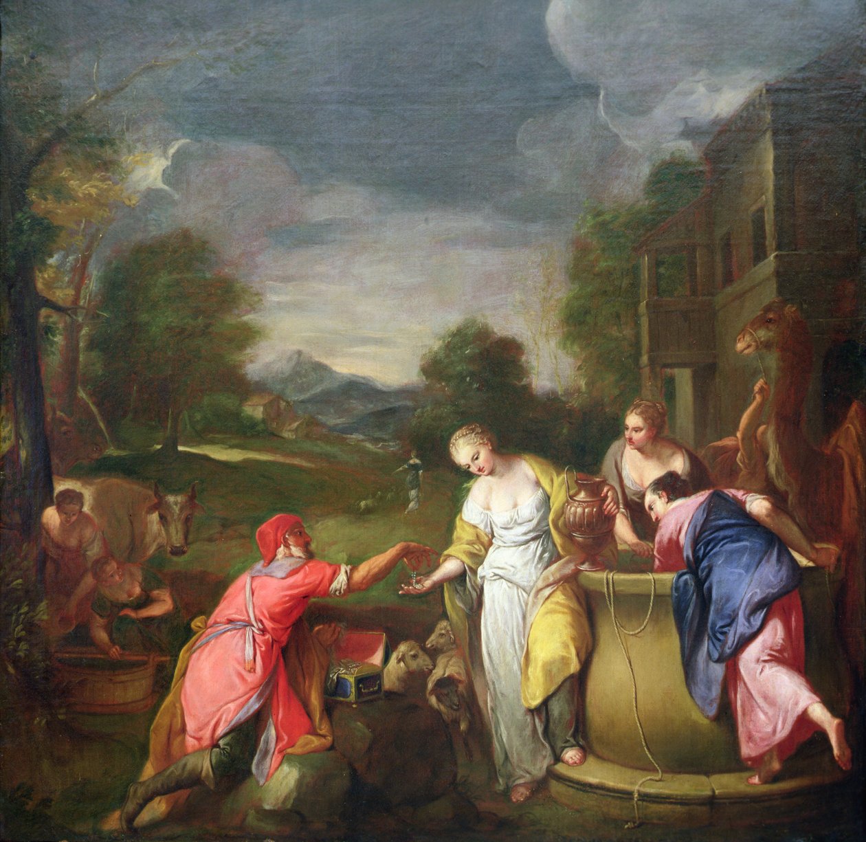 Eliezer ve Rebecca by Gregorio Lazzarini