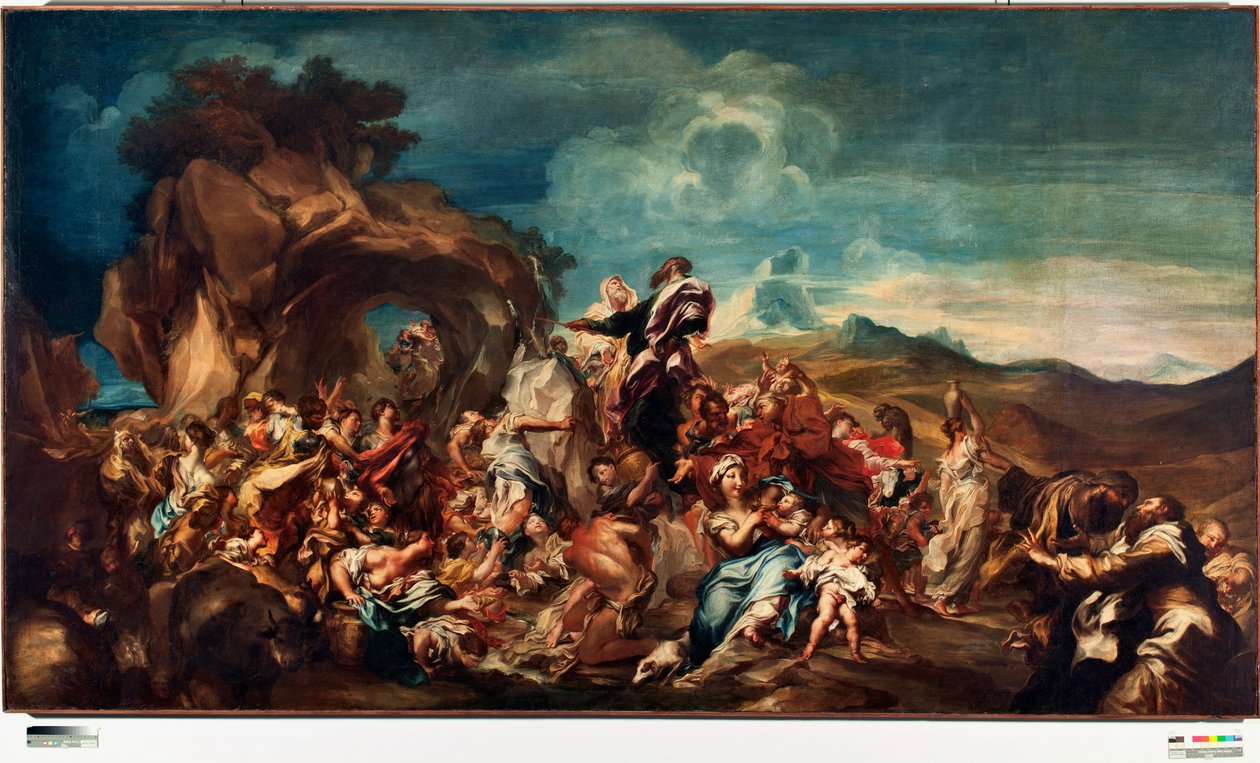 Musa Kayadan Çarpan Su Tablosu Gregorio De Ferrari (1647-1726) Genes, Yeni sokak müzeleri by Gregorio De Ferrari
