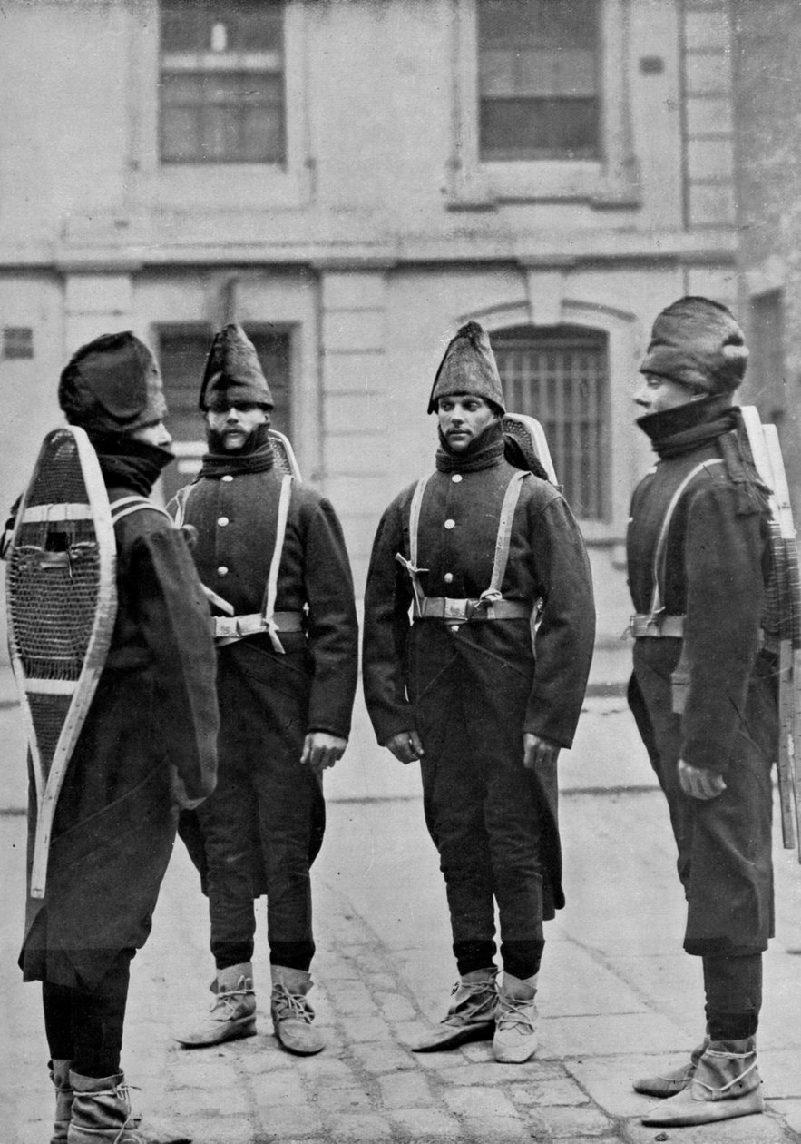 Topçular, 1896 kış hizmeti için donatılmış Kanada Kraliyet Topçu A pili. by Gregory and Co