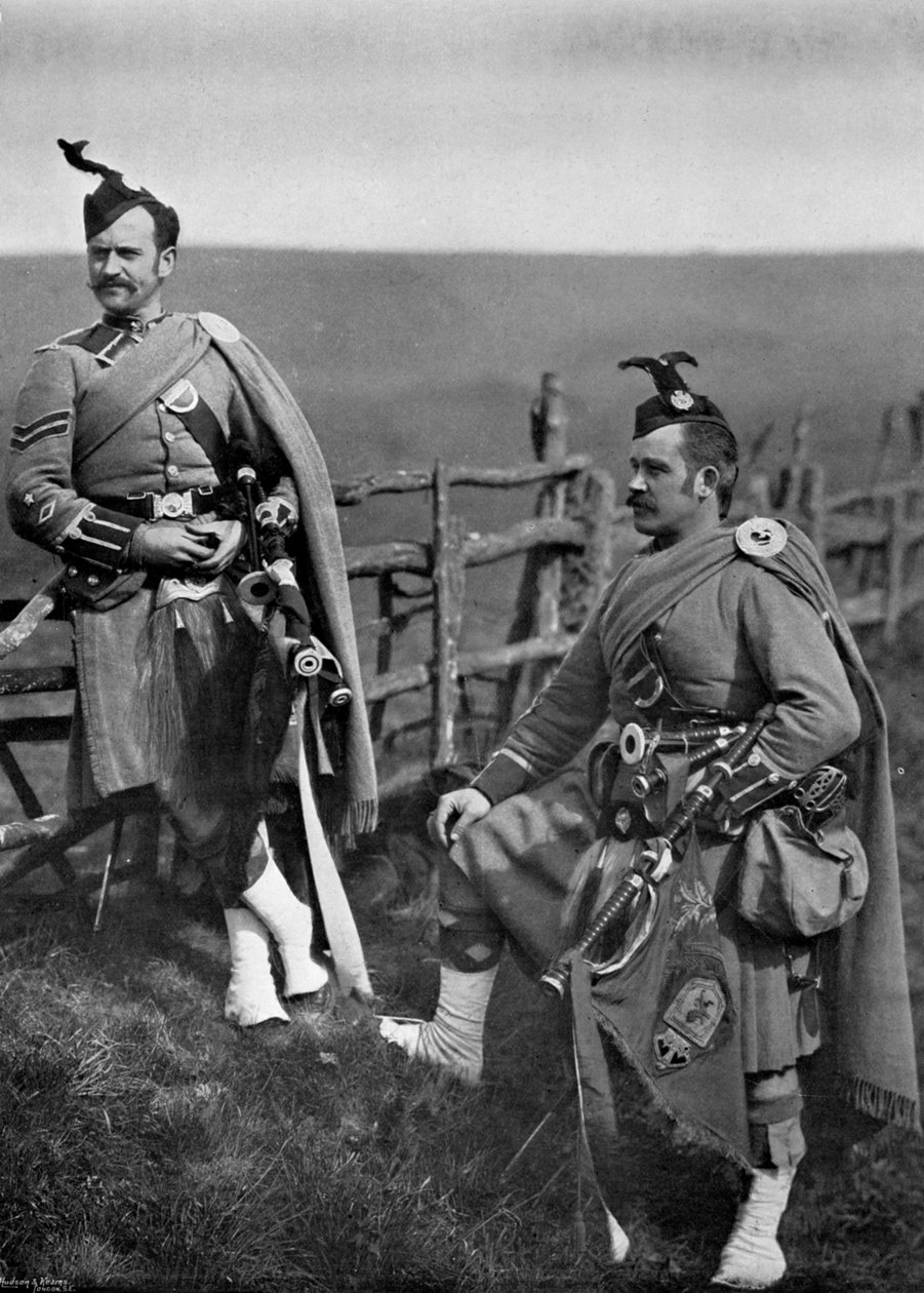 Londra İskoç, 1896 Boru Binbaşı Reith ve Onbaşı-Piper Reith. by Gregory and Co