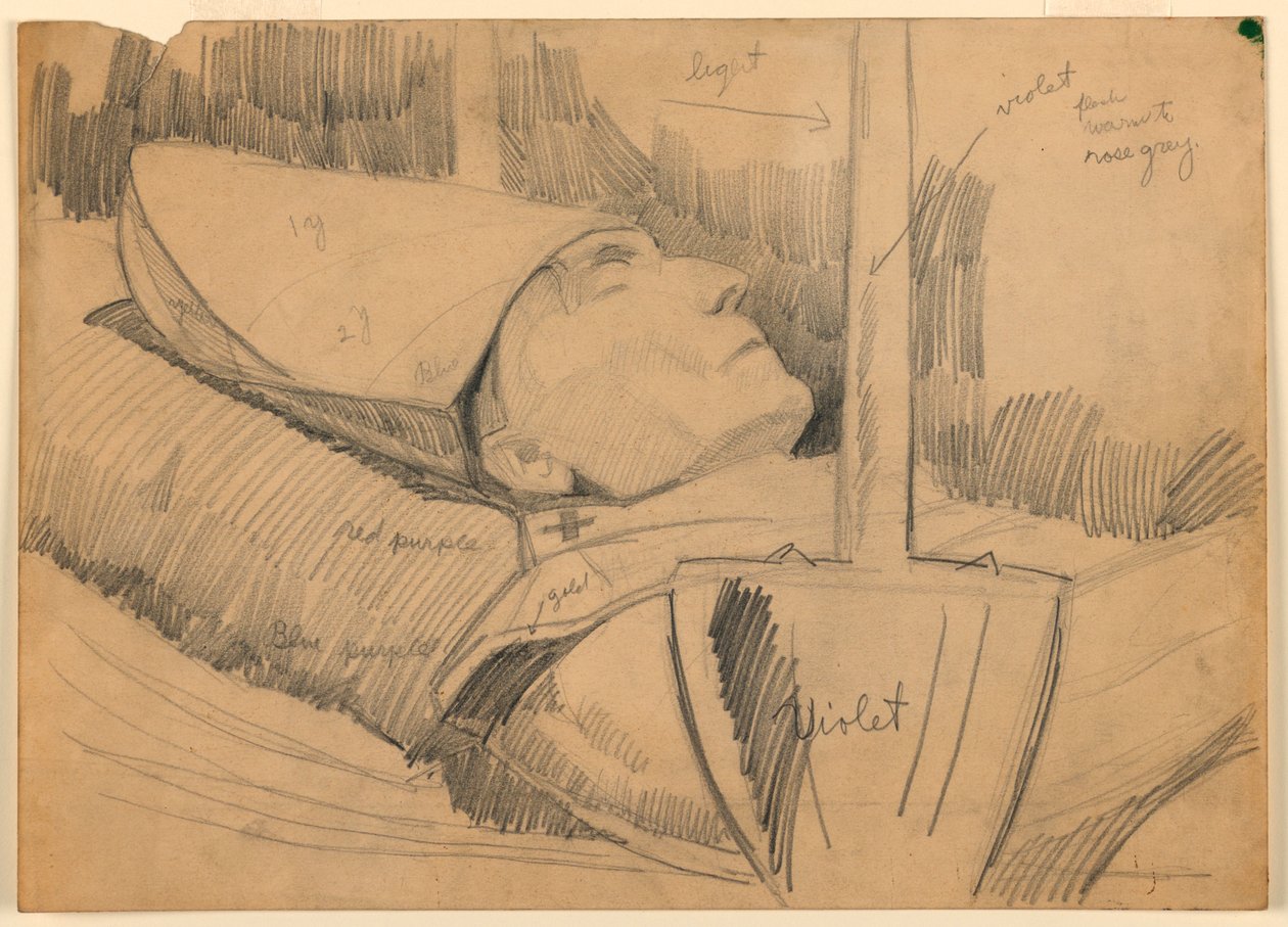 James Cardinal Gibbons'ın Cenaze Portresi by Griffith Baily Coale