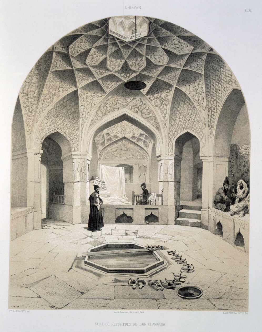 1847 ಟರ್ಕ್‌ನ ಶೆಮಾಖಾದಲ್ಲಿ ಸ್ನಾನದ ಪಕ್ಕದಲ್ಲಿ ವಿಶ್ರಾಂತಿ ಕೊಠಡಿ by Grigori Grigorevich Gagarin