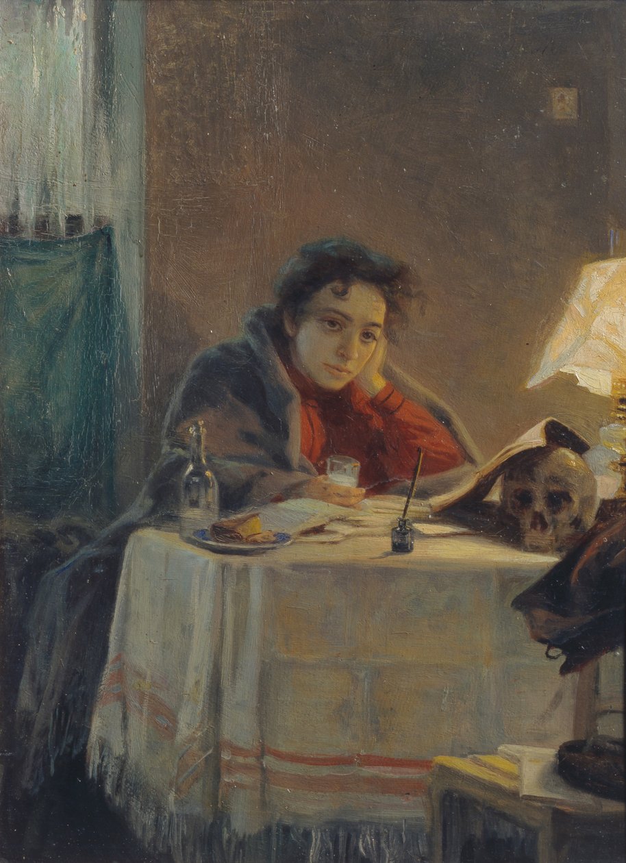 Kız Öğrenci, 1904 by Grigori Grigoryevich Myasoedov