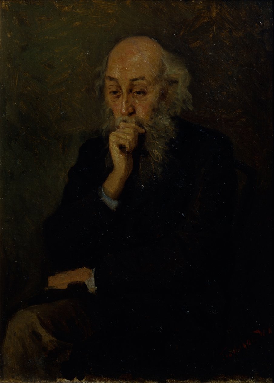 Sanatçı Nikolai Ge 1831-1894 portresi by Grigori Grigoryevich Myasoedov