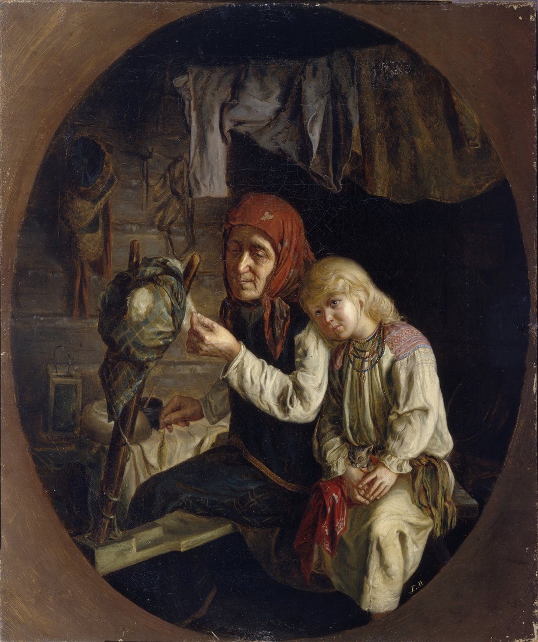İplik dersi, 1859 by Grigori Grigoryevich Myasoedov