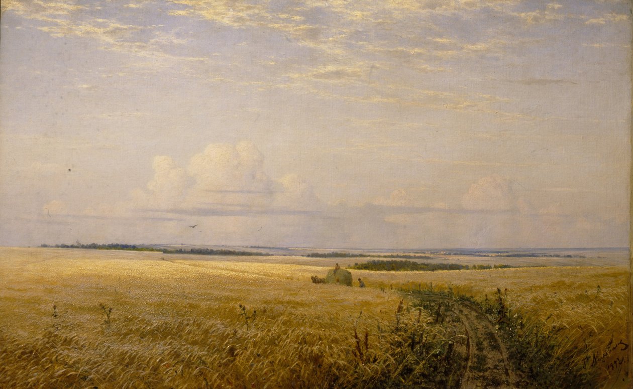 Yumuşayan tarlalar, 1892 by Grigori Grigoryevich Myasoedov