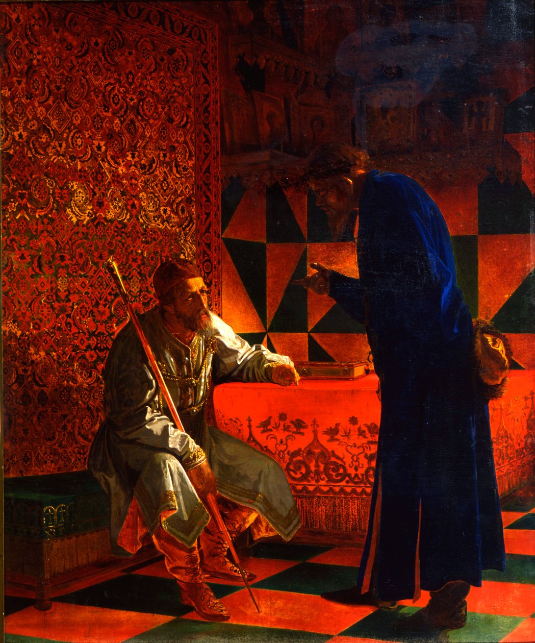 IV. İvan ve Malyuta Skuratov, 1870 by Grigori Semenovich Sedov