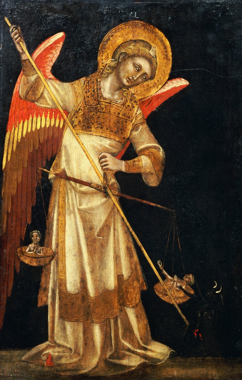 Ruhu Şeytandan Koruyan Bir Melek by Ridolfo di Arpo Guariento