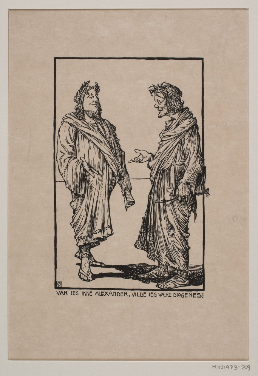 İskender ve Diogenes by Gudmund Hentze