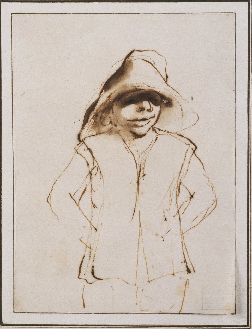 Büyük Şapkalı Çocuk by Guercino