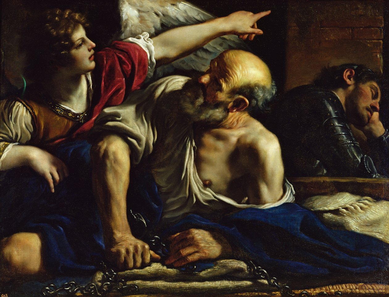 Aziz Peter Bir Melek Tarafından Serbest Bırakıldı by Giovanni Francesco Barbieri