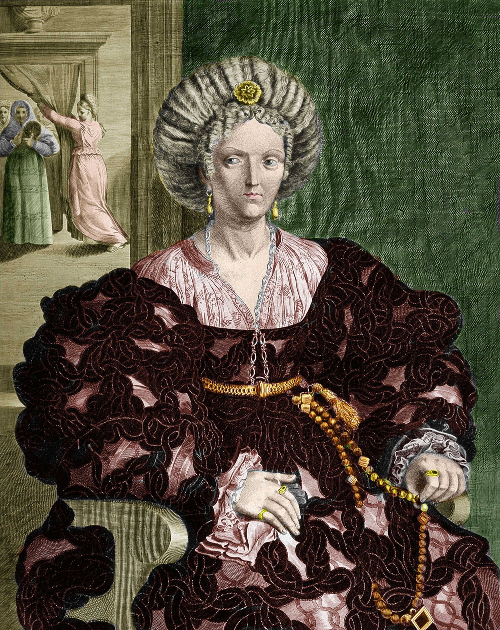 Lucrece Borgia'nın portresi, İtalya by Guercino (1591 1666) (after)