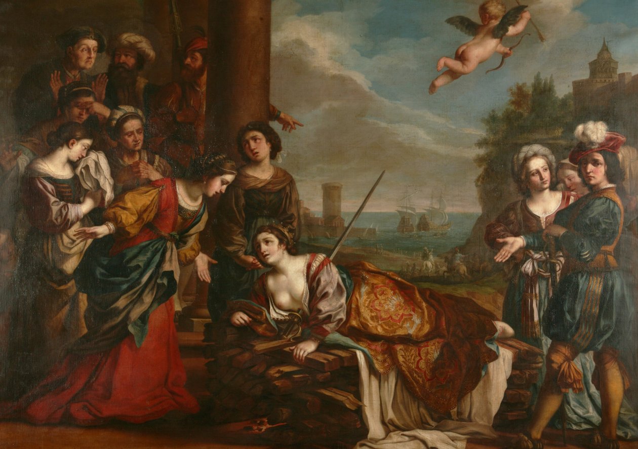 dido'nun ölümü by Guercino (1591 1666) (after)
