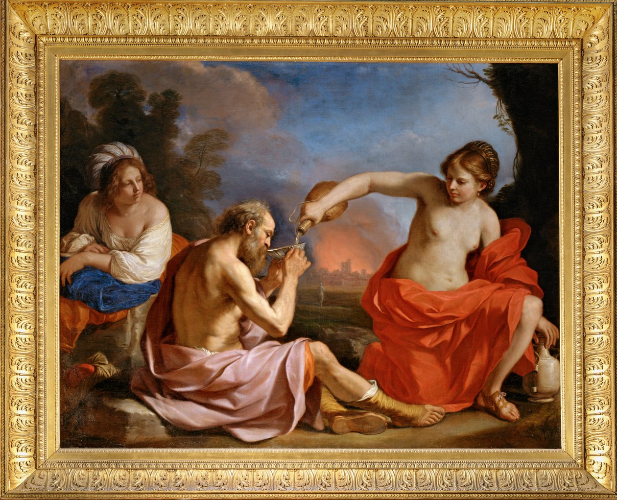 Loth et ses filles - Loth ve kızları ... by Guercino (1591-1666)