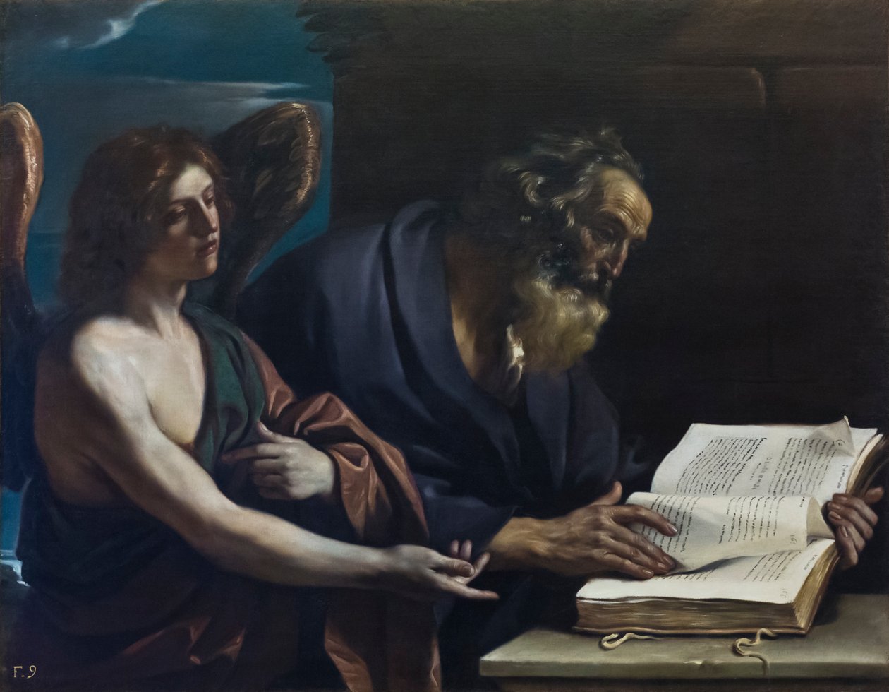 Aziz Matta ve melek by Guercino (1591 1666)