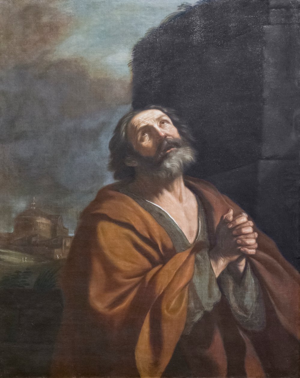 Aziz Peter ağlıyor by Guercino (1591 1666)