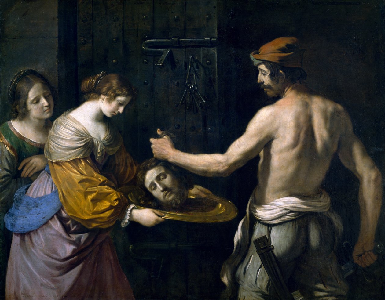 Vaftizci Yahya'nın başını alan Salome by Guercino (1591 1666)