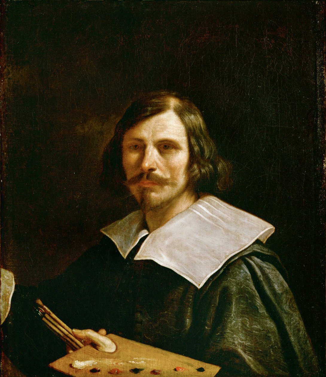 Ressam paleti ile otoportre ... by Guercino (1591-1666)