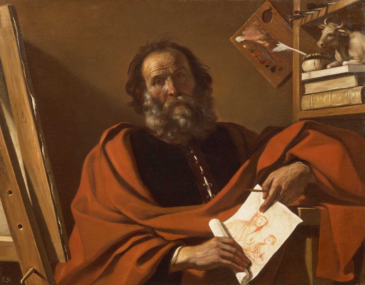 Aziz Luke, Guercino olarak bilinen Giovanni Francesco Barbieri, tuval üzerine yağlı boya by Guercino