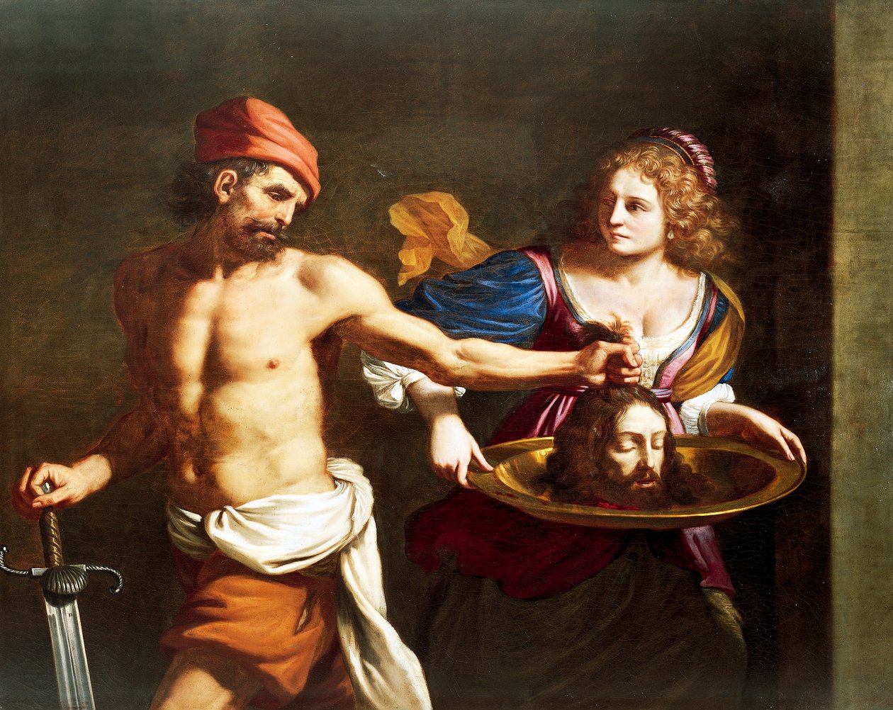 Salome, Guercino (1591-1666) olarak bilinen Giovanni Francesco Barbieri tarafından John Baptist'in başını aldı, tuval üzerine yağlı boya by Guercino (1591 1666)