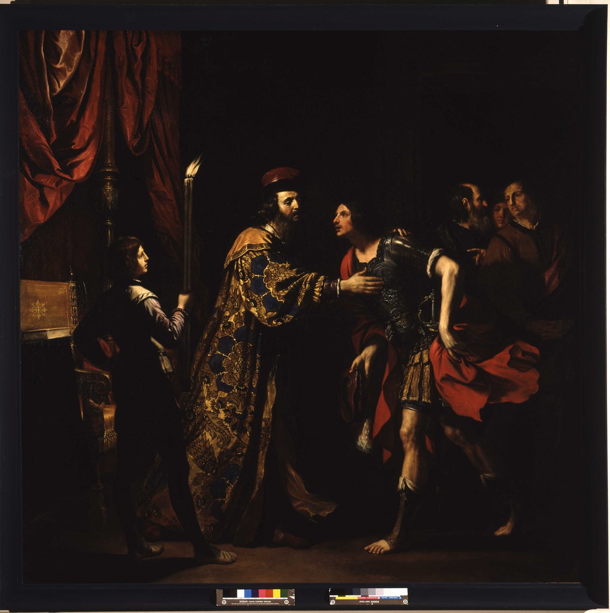Caton d'Uticus'un vedasının oğlu oldu by Guercino