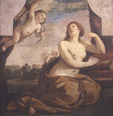 Venüs ve Aşk Tanrısı by Guercino