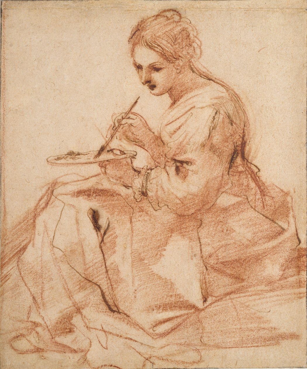 Bir Kadın Resmi Bir resim alegorisi, c1618 by Guercino